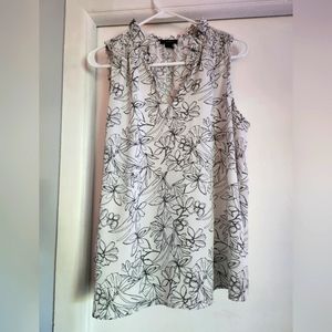 Sleeveless Floral Blouse